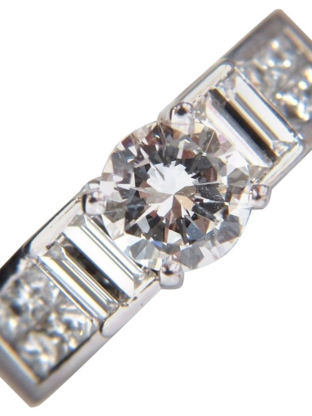 GIA Certified 1.02ct & 1.10ct natural round diamond ring e/vs2 18kt*